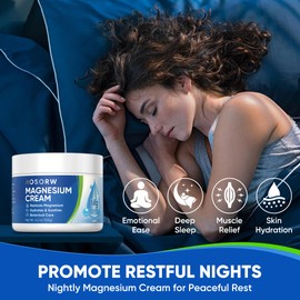 AOSORW Topical Magnesium Cream for Sleep – Soothing Magnesium Lotion for Legs, Feet, and Body – Infused with Natural Herbal Extracts – 4.2oz / 120ml (Pack of 1)