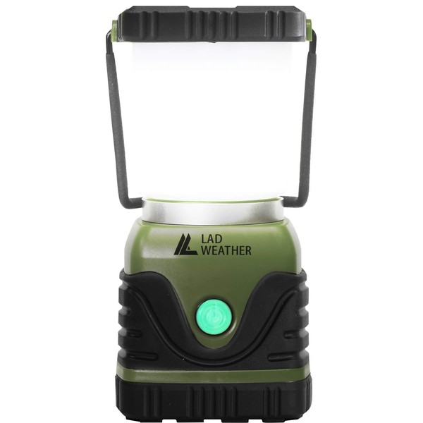 Lad Weather LED Lantern, 1000 Lumens, Battery Operated, Splashproof, Dustproof, Anti-Slip, Camping, Outdoor, Disaster Prevention, Khaki