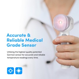 Medical Grade FSA HSA Approved Digital Thermometer, Heavy Duty Touchless Infrared Forehead Thermometer, for Adults & Baby, 1s Instant Results