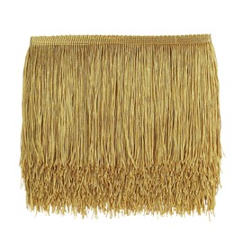 AWAYTR 10 Yards Sewing Fringe Trim - 4in Wide Tassel for DIY Craft Clothing and Dress Decoration (Gold, 4 Inches Wide)