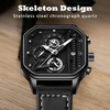 Mens Watch Analog Black Watches for Men Automatic Chronograph Wrist