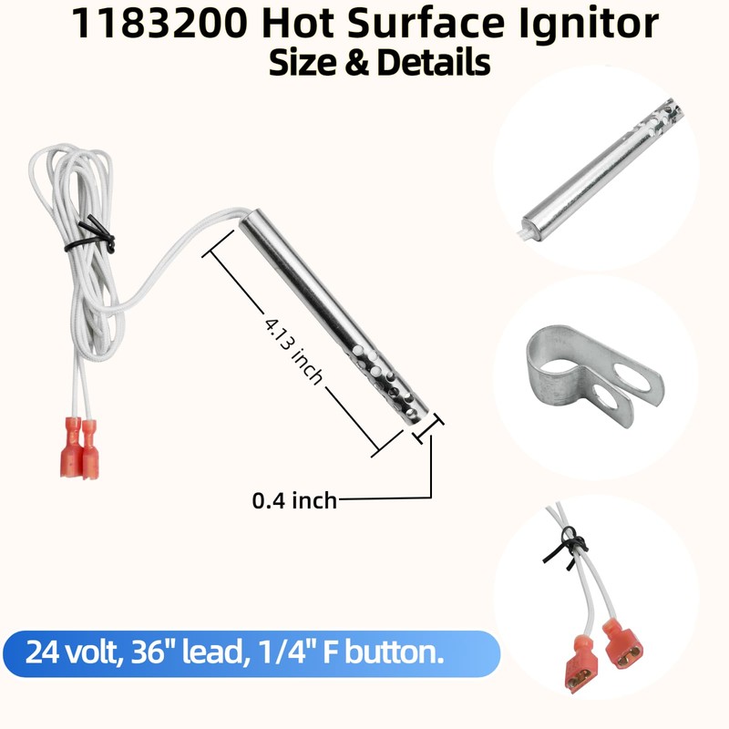 1183200 Hot Surface Ignitor Replacement for 1177545 41-224 24 Volt