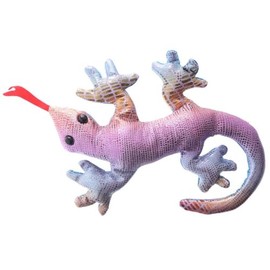 LK Trend & Style Worry Stone Gecko Sand Toy, 15 cm, Multicoloured Glitter Design, Decorative Gift (Pastel)