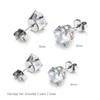 Krstudent 2 Pairs Titanium Earrings Studs, Hypoallergenic Stud Earrings for