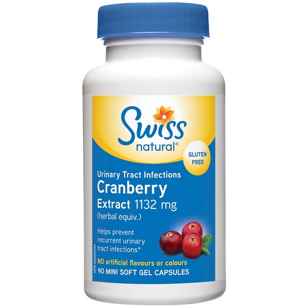 Swiss Natural Cranberry Extract 1132mg, Soft Gel Capsules, 90 Soft Gel Capsule / Cranberry