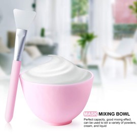 [Plastics Free]Somier Silicone DIY Face Mask Mixing Bowl Set with Mud Clay Face Mask Bowl Stick Spatula Headband Liquid Powder Measuring Cup Face Mask Brush 7 in 1