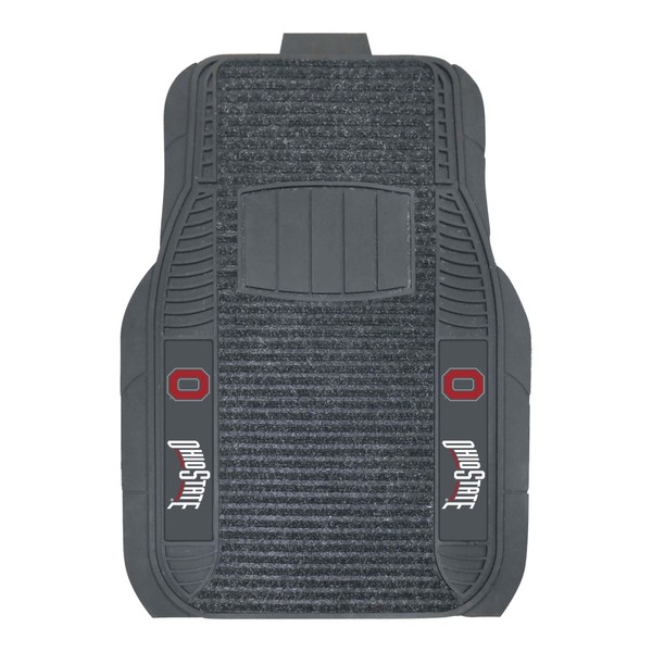 FANMATS 13496 Ohio State Buckeyes 2-Piece Deluxe Car Mat Set,