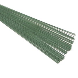 FLORIST, FLORAL GREEN STUB WIRE Floral Green Stub Wire. Flower Arranging Accessories, Craft Wire, Wreath Making Supplies, Modelling Wire. (10 Inch - 25cm) (1, 22 Gauge, 80g)