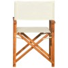 Solid Acacia Wood Director Chair in Brown and Cream 100%