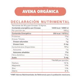 OKKO Avena Orgánica, 400 g