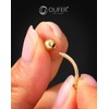 OUFER 9K Solid Gold Replacement Ball Externally Threaded for Belly