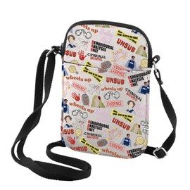 Criminal TV Show Inspired Gift TV Show Merchandise Zipper Pouch Spencer Lover Gift Crime Show Crossbody Bag for Criminal Fans (Criminal TV Pattern CB)