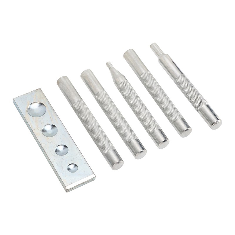 5pcs Snap Rivet Setter Die Punch Snap Kit Large Installation