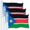 G128 3 Pack South Sudan Flag 3x5 Ft Printed 150D
