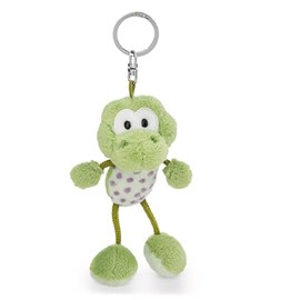 NICI 62262 Key Fob, Fridolin Frog, 10 cm, Green, Loyal Plush Companion for Rucksack or Bag, Key Holder for Children and Adults