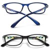 RaoOG Blue Light Blocking Reading Glasses for Women, 2 Pack