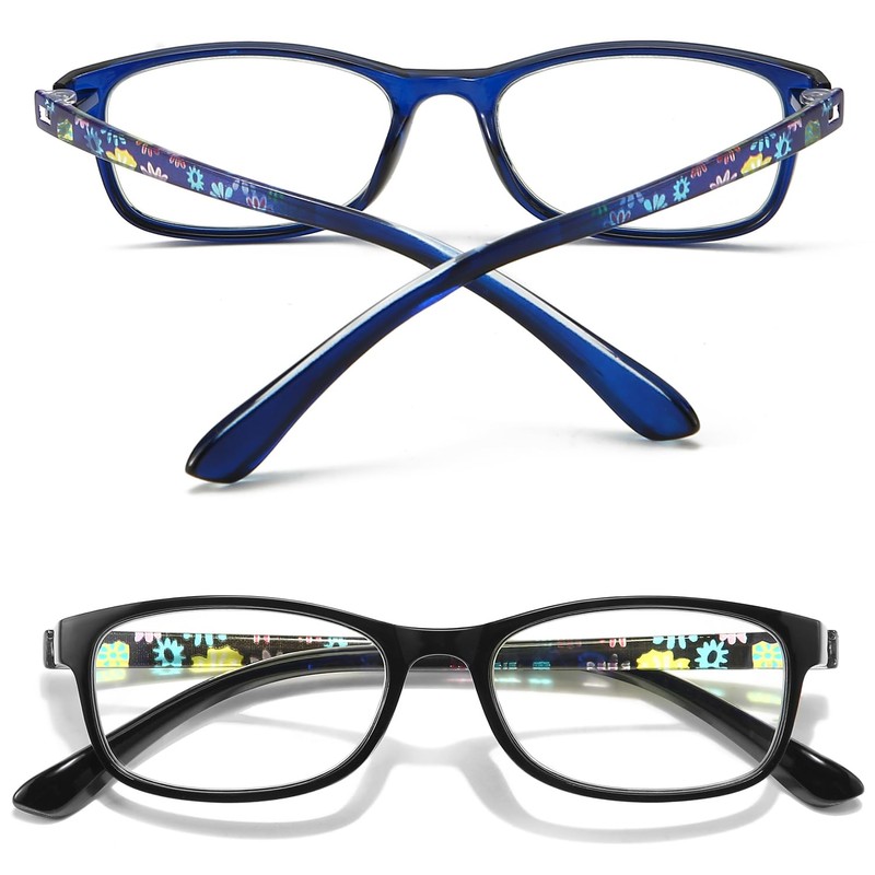 RaoOG Blue Light Blocking Reading Glasses for Women, 2 Pack
