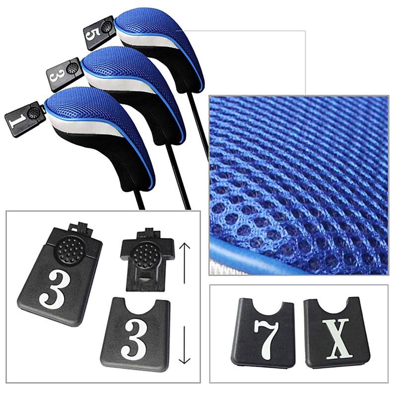 Andux MT/MG Golf Driver Head Covers with Interchangeable Tag Numbers,Set