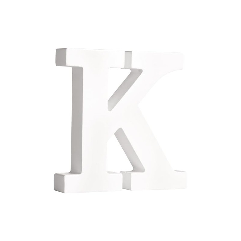Rayher 62662000 MDF Letter K, White, 11 cm, Thickness 2