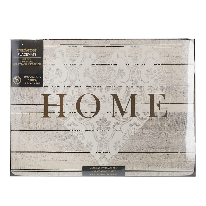 KitchenCraft Everyday Home Placemats, Non-Slip Heat Resistant Cork Placemats with