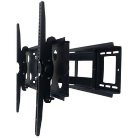 2xhome – New TV Wall Mount Bracket (Single Arm) & Single Shelf Package – Secure Cantilever LED LCD Plasma Smart 3D WiFi Flat Panel Screen Monitor Moniter Display Large Displays