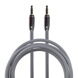 Lilware Rubberized 35 Inches (90 cm) Aux Audio Cable 3.5mm Jack Male to Male Cord For Multimedia Devices - Grey
