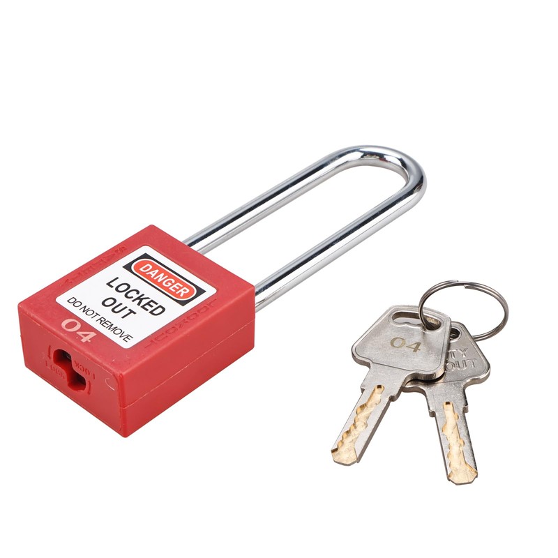 RealPlus Lockout Tagout Locks Set - 5 Red Lockout Locks
