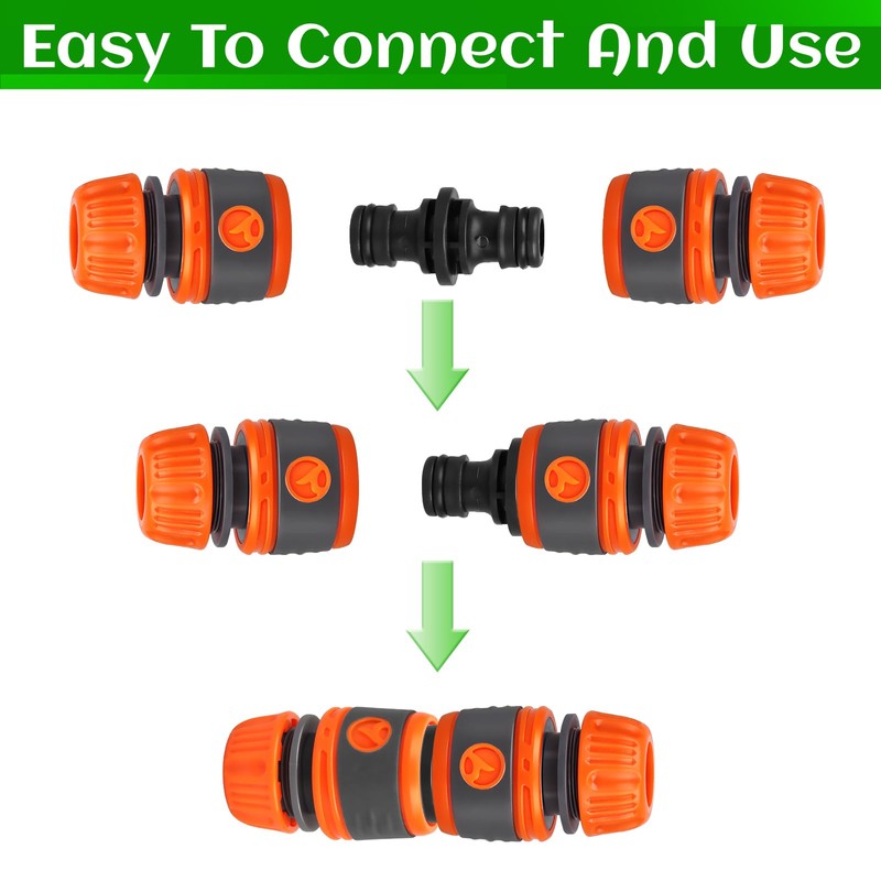 Hose Coupling Set of 3 13 mm Hose Connector with