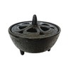 Cast Iron incense, charcoal and resin burner with Lotus flower