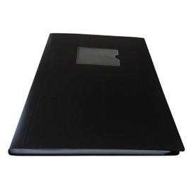 Janrax A4 Black Flexible Cover 100 Pocket Display Book - Presentation Folder