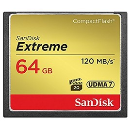 SanDisk Extreme UDMA7 Compact Flash Card - Black/Gold, 64GB