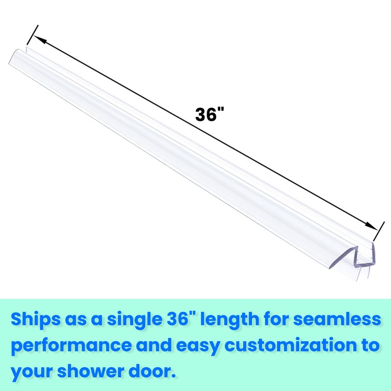 MCOCOD 36" Shower Door Bottom Seal Strip for 1/2" (12mm)