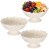 White Decorative Bowl 3Pack, 10" Detachable Decorative Fruit Bowls