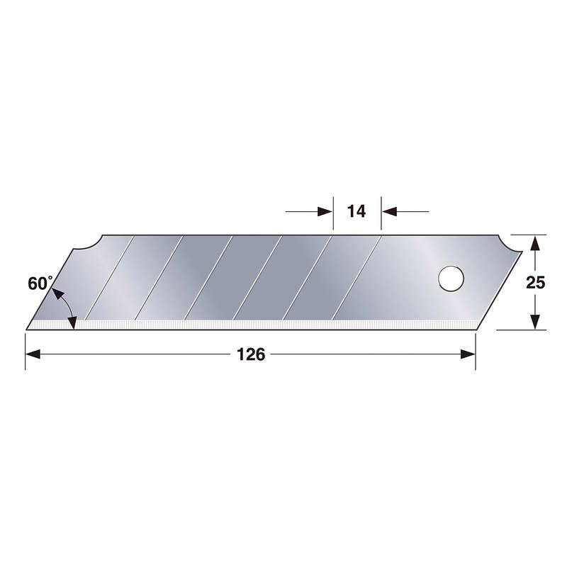 Tajima LB65-20H Spare Blades, Silver, 25 mm, Set of 20