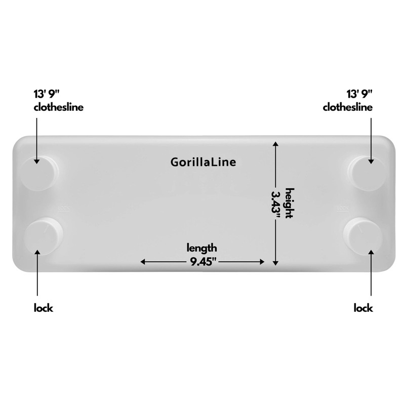 GorillaLine - Retractable Clothesline Indoor Outdoor Clothes Line - Heavy