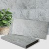 AULIGET 20-Piece Light Slate Peel and Stick Backsplash Wall Tiles,