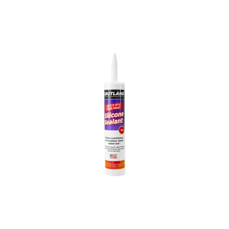 Rutland High Temp Silicone Sealant - Heat Resistant Adhesive