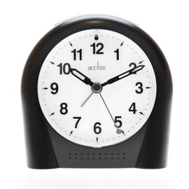 Acctim Sweeper Smartlite Analogue Alarm Clock Non Ticking Sweep Smartlite® Quartz (Black)
