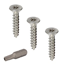 Fastenere Flat Head Torx Security Sheet Metal Screws - #8 x 1-1/4" (25pcs), Tamper Resistant, 18-8 Stainless Steel Screws with High Durability & Corrosion Resistance, T20 Drive 0.085"-0.305"
