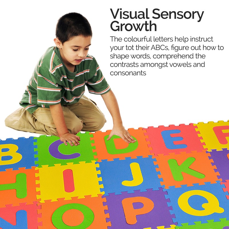 SAFEST Non Toxic Alphabet Puzzle Mat - THICKEST ABC +