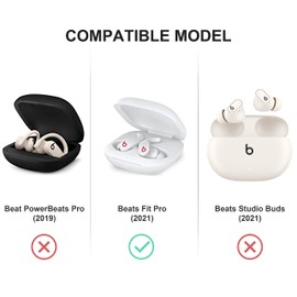 Valkit Compatible Beats Fit Pro Case Cover Clear with Lock, Full Body Beats Fit Pro Earbuds Protective Case Transparent Shockproof Skin with Anti-Lost Keychain for Beats Fit Pro 2021