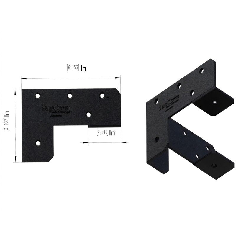 SupConn Upgraded 2x4 Galvanized Workbench Corner Brackets Kit,8pcs