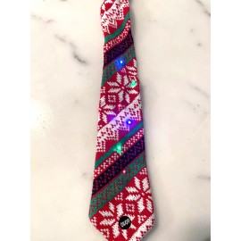 Holiday Uncle Bob's Light Up Christmas Holiday Season Neck Tie New with Tag---RED