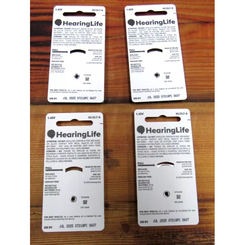 Power One Hearing Aid Battery Lot HearingLife Size 13 New