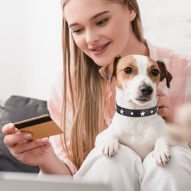 Suiecuor Leather Dog Puppy Collar with Metal Pentagram Decoration Collar Dog Suitable for Small Medium Dogs and Cats Black M