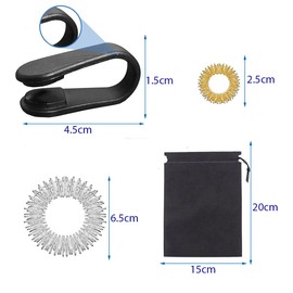 Leikedun 10 Pieces Massage Ring Sensory Finger Rings Acupressure Ring Set, Portable Acupressure Device, Anti-Stress Massage Rings for Wrist, for Wrist Wellness Massage for Relaxation