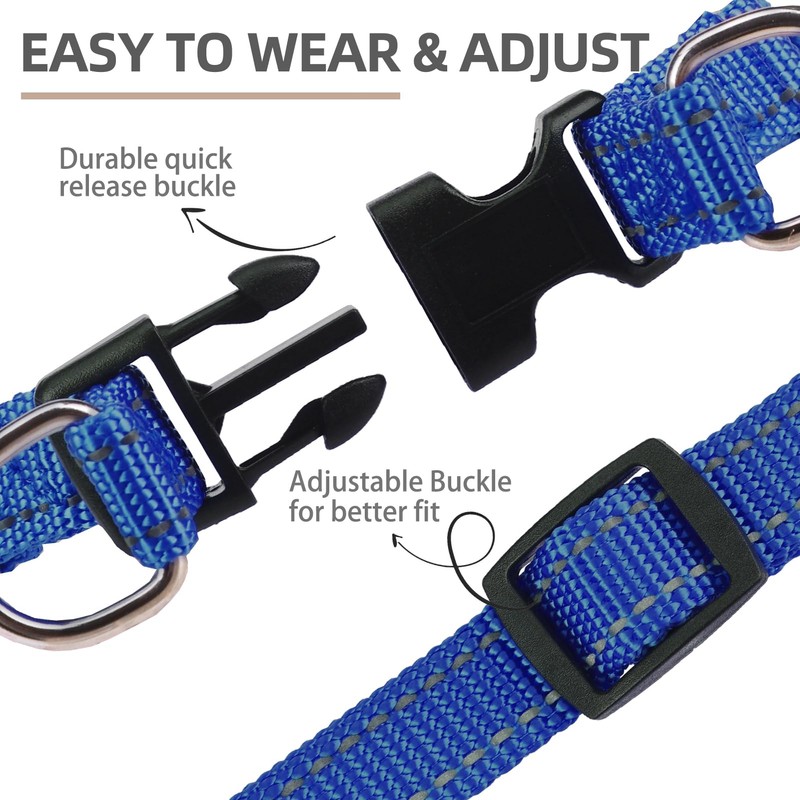 PUPTECK No Pull Dog Harness Soft Adjustable Basic Nylon Step