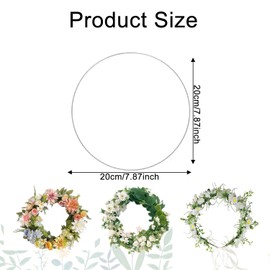 Belvanr 10 St체ck Metallringe Zum Basteln Silber 20 cm, Deko Ringe Zum Aufh채ngen, Drahtringe zum Basteln, f체r DIY Floral Hoop, Hochzeitskranz, Traumf채nger Ring, Wandbeh채nge Deko, Weihnachtsdekoration