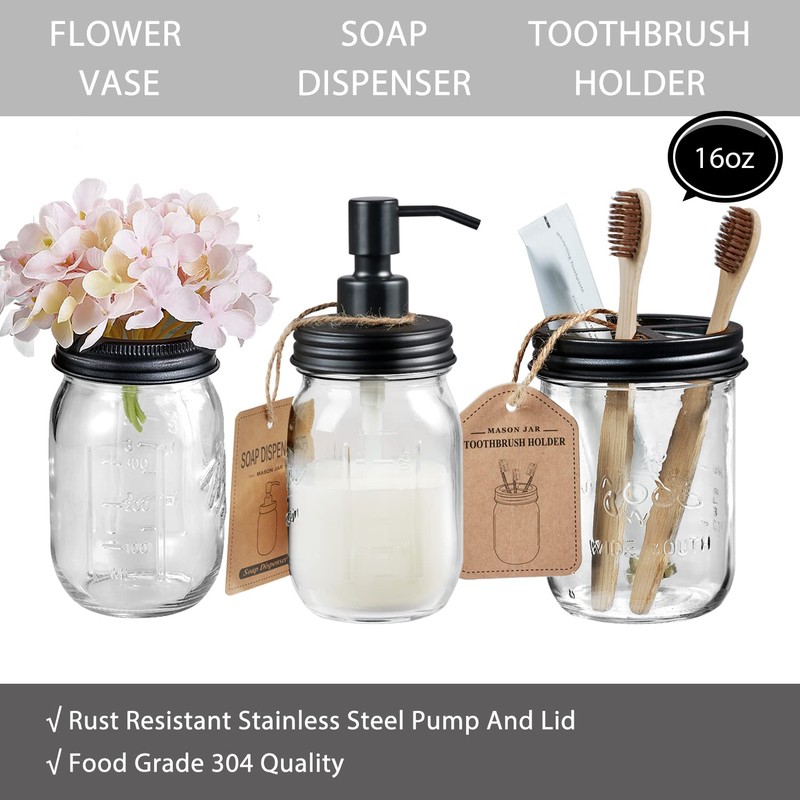 SheeChung SheeChung 8PCS Bathroom Accessories Set Complete - Soap Dispenser,