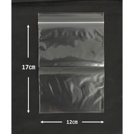 Japax UF-40 Waterproof Moisture-Proof Zipper Plastic Bags, Transparent, Width 4.7 x Height 6.7 inches (12 x 17 cm), Thickness 0.04 inches (0.04 mm), For Various Uses, Postcard Passbooks, etc., Storage Bags, Pack of 20